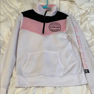 A zip up sweatshirt